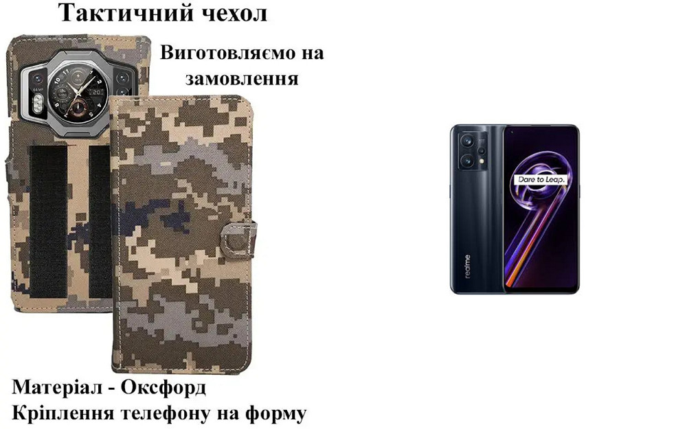 Тактический чехол для Oppo A9 2020, крепится к снаряжению на липучке Киев - изображение 1