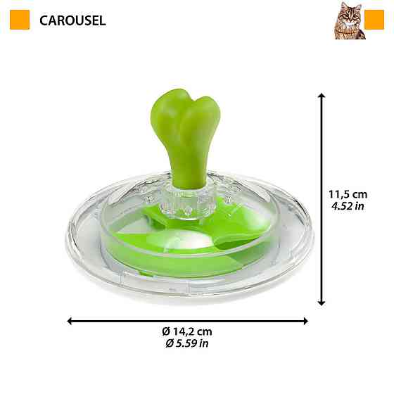 Інтерактивна іграшка для собак і кішок дозатор корму Ferplast Carousel (Ферпласт Карусель) Запоріжжя