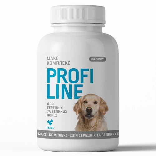 Вітаміни Provet PROFILINE для собак МАКСІ комплекс для середніх та великих порід для опорно-рухового апарату 100 таб Київ - фото 1