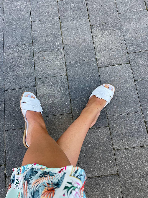 Jasmine Легкі шльопанці жіночі класичні з відкритим носком літні, натуральна шкіра Jasmine 405 Коломия - фото 3