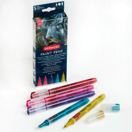 Набор цветных ручек PAINT PEN PALETTE No3 5шт Derwent Киев