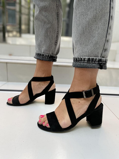 SANTINI Босоніжки жіночі SANTINI 439254-21 чорні (літо, замша натуральна) (3785) Коломия - фото 1