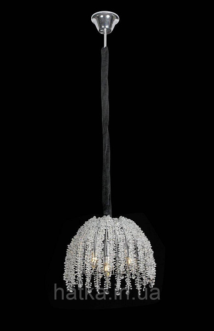 Люстра підвісна кришталева VALESO 33057/300 хромовий на 3 лампи E14 Київ - фото 1