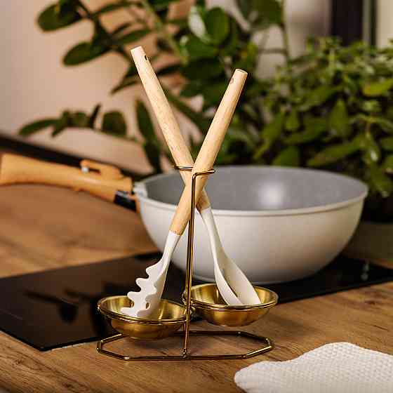 Вертикальна підставка для ложок з нержавіючої сталі Золото Київ