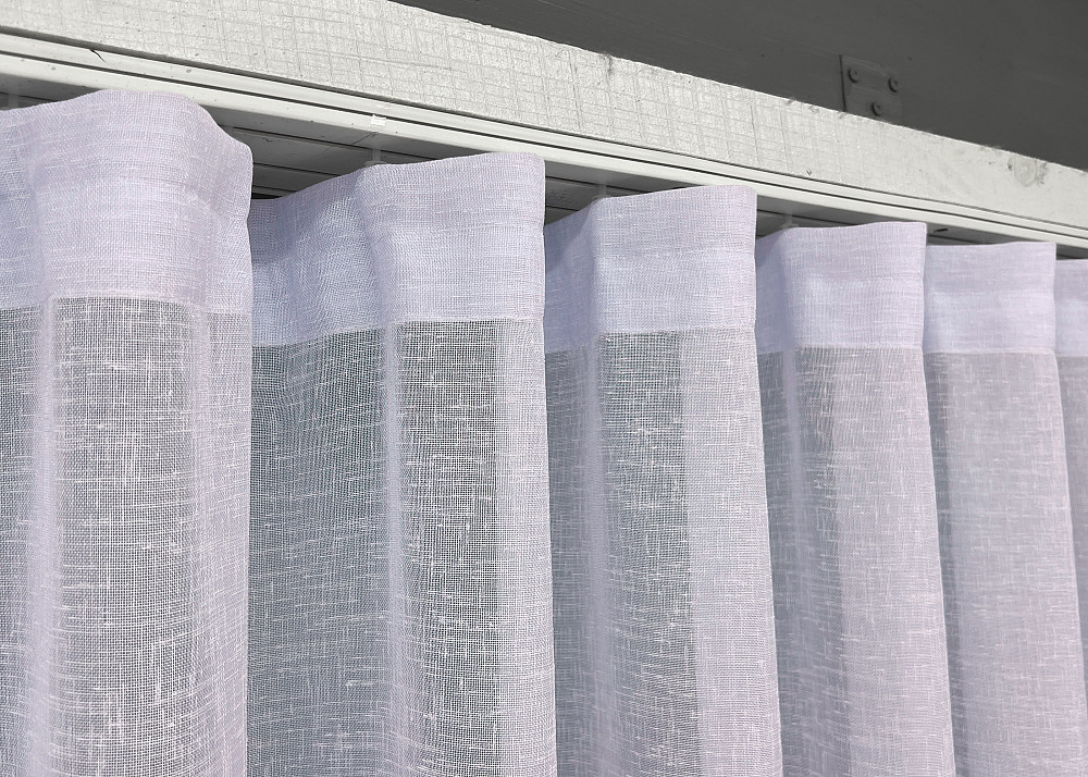 Тюль льон однотонний колір світло блакитний 2027т Київ - фото 8