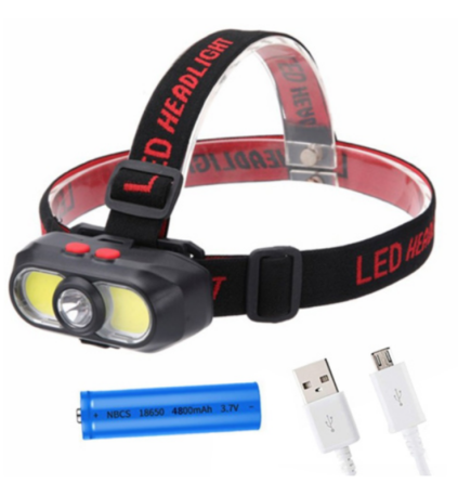 Налобний ліхтар KX-302-LED, 2COB, PL168, 1x18650, ЗУ Type-C Дніпро