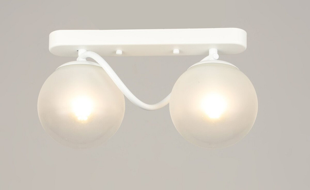 VALESO Люстра стельова на 2 плафони VALESO K2355/2, патрон E27, Білий Киев - изображение 1