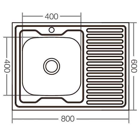 Кухонна мийка накладна Zerix Z8060L-04-160E    ( ZX1618 ) 30011 Харьков