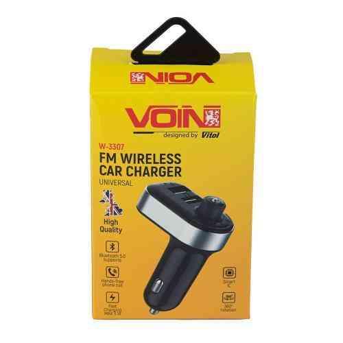 FM модулятор VOIN W-3307 з Bluetooth 5.0, 2 USB порти 3.1A, hands-free, живлення 12-24В Харків