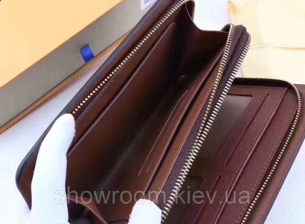 Чоловічий бреновий клатч барсетка LV (2012) dark brown Київ - фото 8