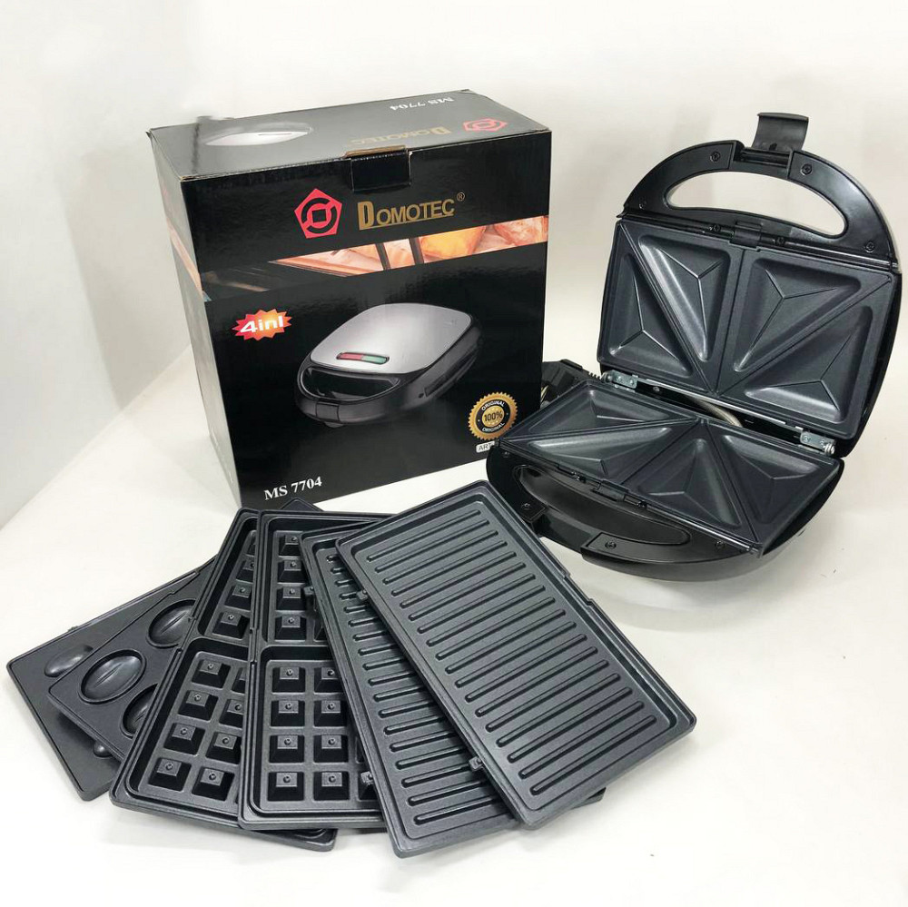 Сендвічниця для гарячих бутербродів Domotec MS-7704 1000Вт, Універсальний гриль побутовий TB-20 Львів - фото 17