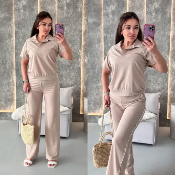 Жіночий костюм поло з брюками та лампасами Одеса