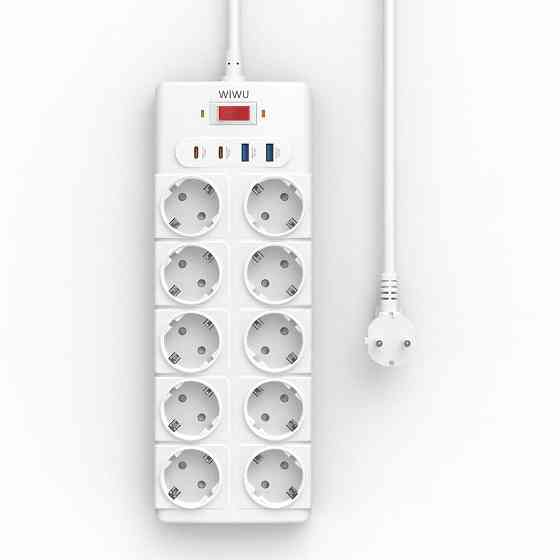 Сетевой удлинитель WIWU 14 in 1 20W GaN Power Strip 2C+2A+10AC Wi-S008 EU (2 m) White Одесса
