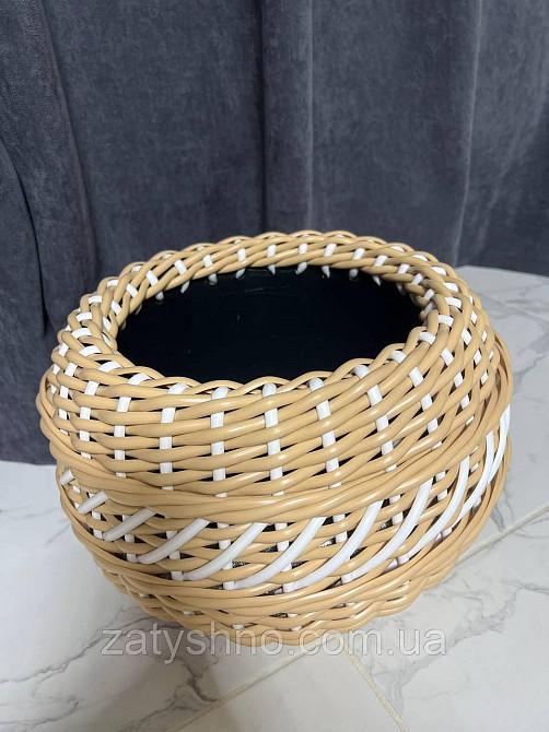 Кошик із ротанга плетений різних кольорів Київ - фото 4