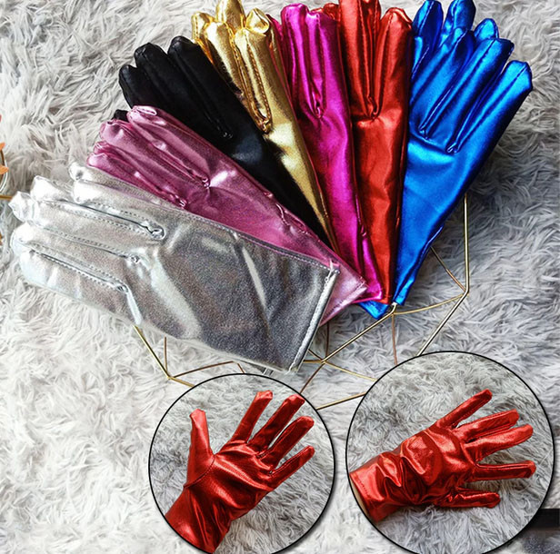 Перчатки вечерние серебристые спандекс Киев - изображение 2