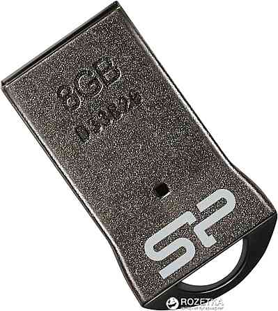 Flash SiliconPower USB 2.0 Touch T01 8Gb Black metal Киев