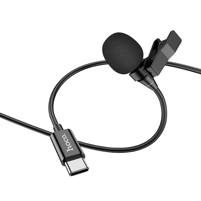 Мікрофон петличний HOCO Type-C Lavalier microphone L14, 2 м, чорний Винница - изображение 3