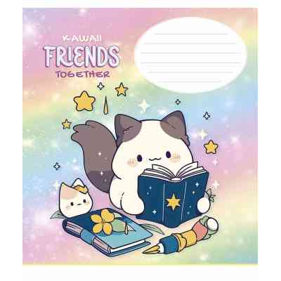 Зошит Школярик Kawaii Friends 12 аркушів лінія (012-3422L) Вінниця