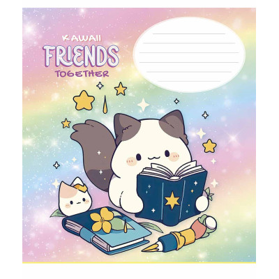 Зошит Школярик Kawaii Friends 12 аркушів лінія (012-3422L) Вінниця - фото 4
