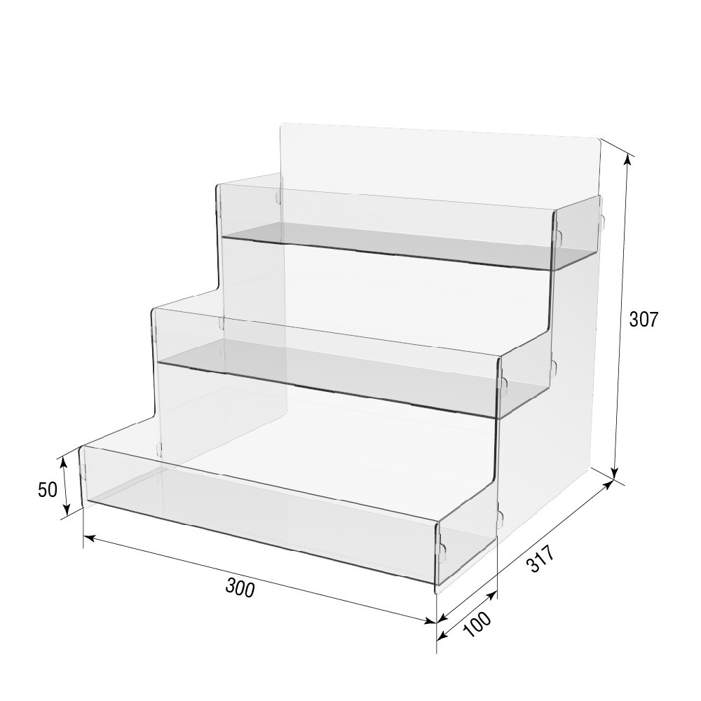 Органайзер EKOSTAR для стаканчиків на 3 полиці 300х317х307 Київ - фото 3