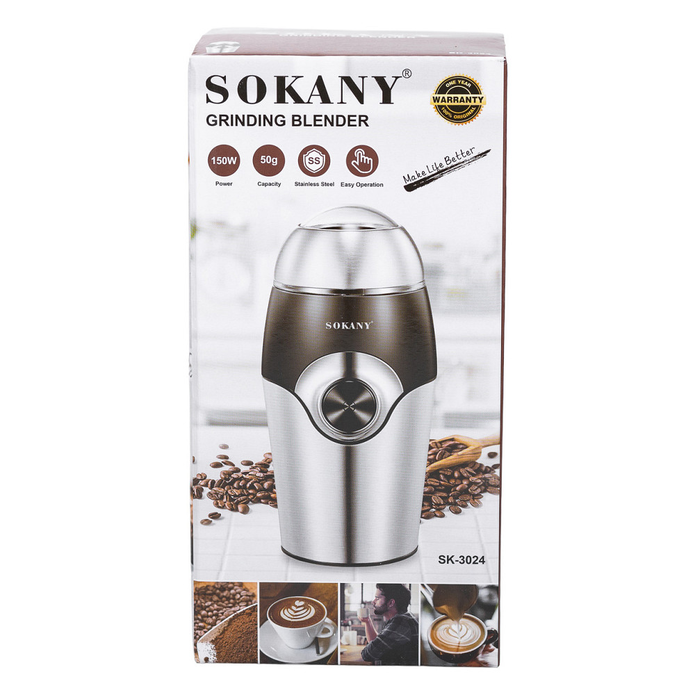 Sokany Кавомолка мультимолка 150 Вт 50 г електрична для дрібного помолу Sokany SK-3024 Коломия - фото 9