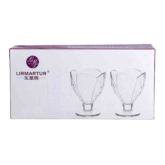 Набор креманок на ножке 6 шт креманки стеклянные для десертов, мороженого, желе набор 180 мл HP-YH-64 Киев