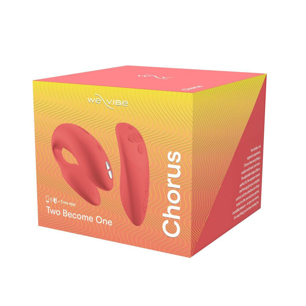 Смарт-вібратор для пар We-Vibe Chorus Crave Coral, сенсорне керування вібраціями стисненням пульта Sex Aura Київ - фото 9