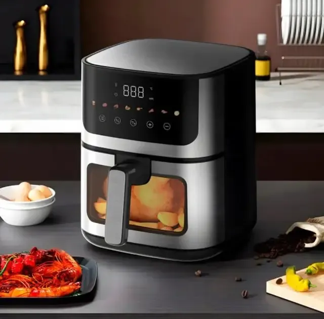 Аэрогриль Rainberg RB 2268 4200W аэрофритюрница безмасляная для приготовления без масла с регулировкой температуры 8 л Коломия - фото 3