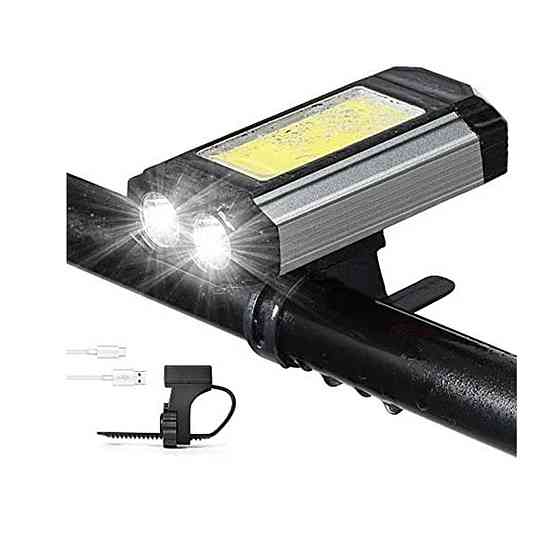 Велофара 501-2XPE+COB, алюминий, micro USB, встроенный аккумулятор Бровары