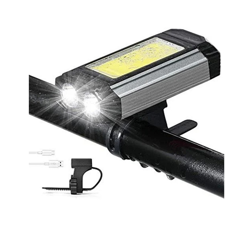 Велофара 501-2XPE+COB, алюминий, micro USB, встроенный аккумулятор Бровары - изображение 3