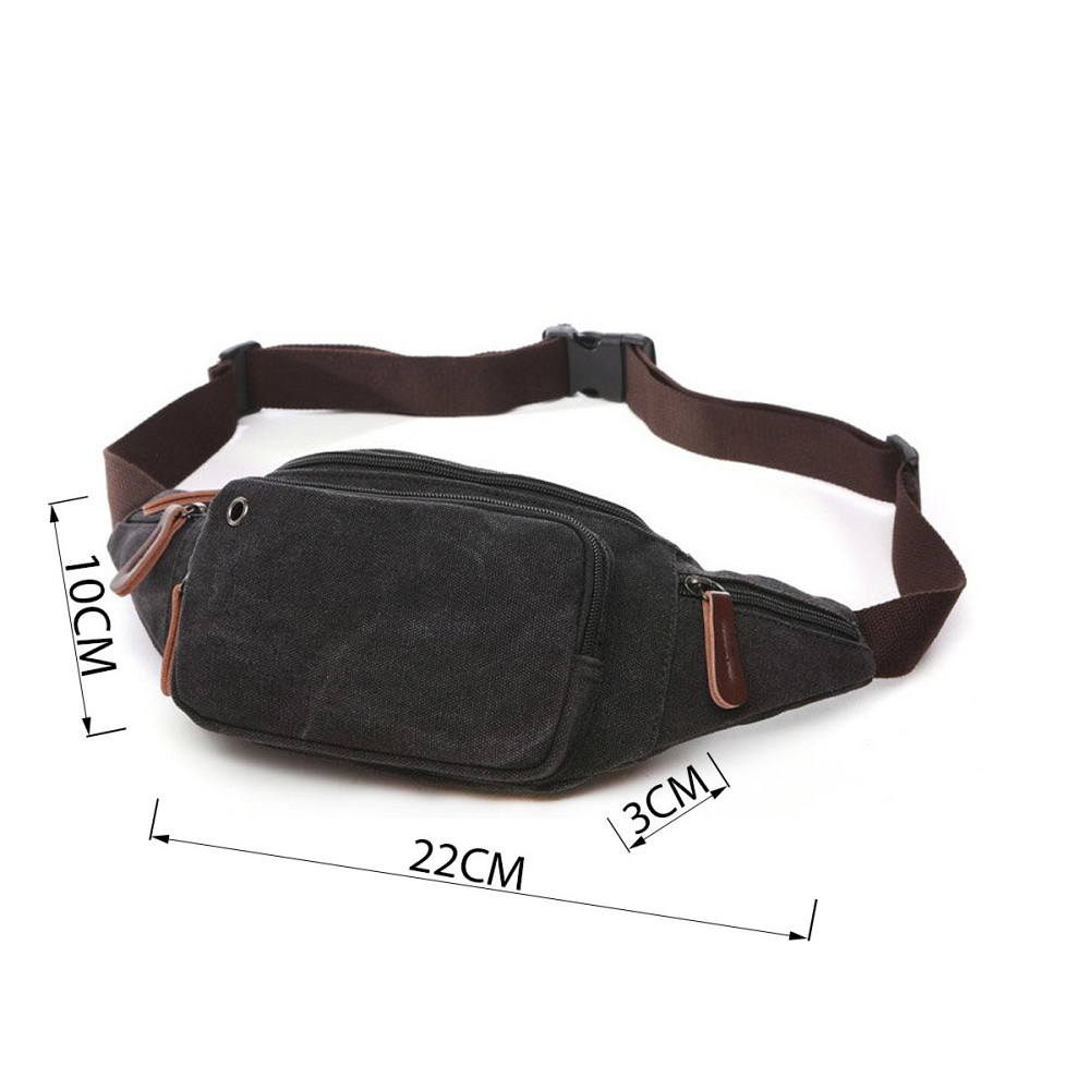 Сумка поясна текстильна Чорна (Vintage) Київ - фото 7