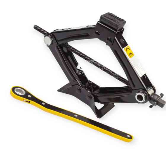 Домкрат ромбовый 1 т, 95-350 мм, резиновая опора, трещетка Мукачево