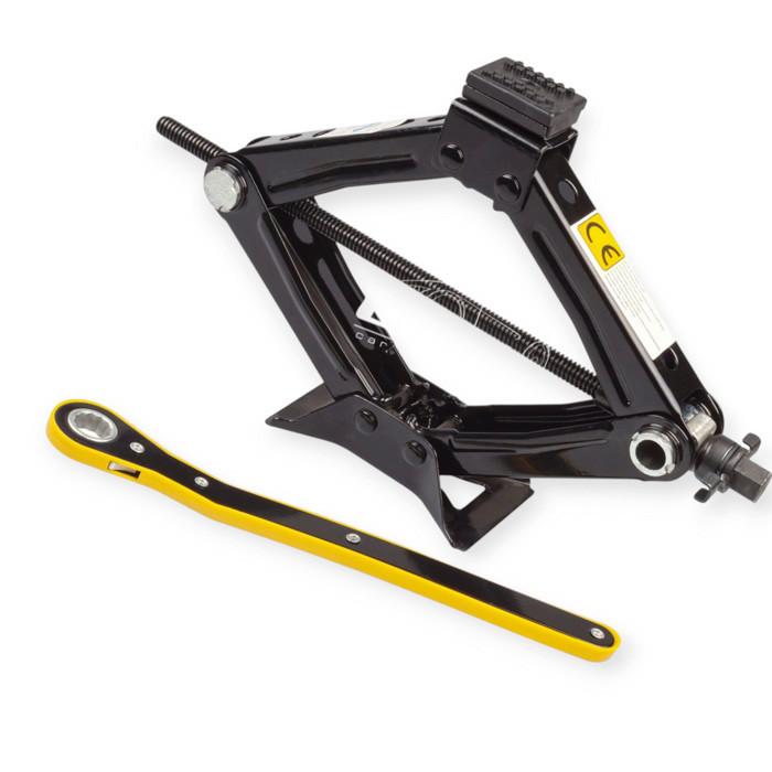 Домкрат ромбовий 1 т, 95-350 мм, гумова опора, тріскачка Мукачево - фото 1