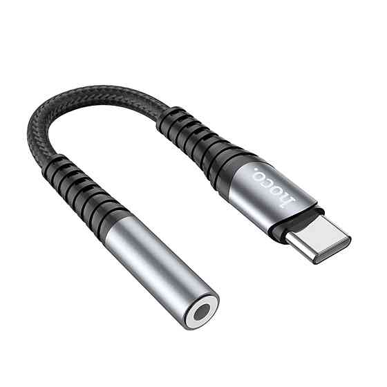 Кабель-перехiдник HOCO LS33 Type-C Digital 3.5 Audio converter Metal Gray Київ
