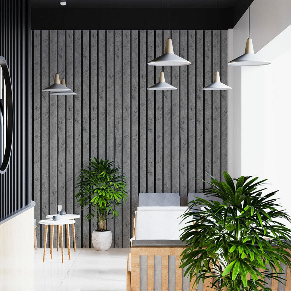 Рейка декоративна PS 2900х120х12мм Бетон із золотими вкрапленнями SW-00001752 Київ - фото 6