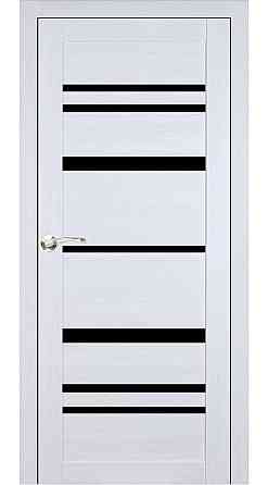 Двері міжкімнатні Порталіно PL-04 санома чорне скло Київ