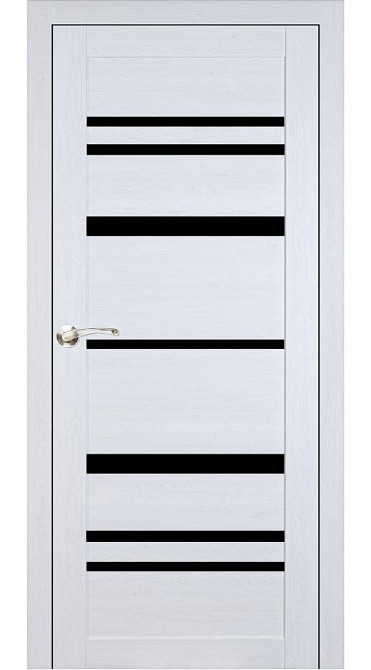 Двері міжкімнатні Порталіно PL-04 санома чорне скло Київ - фото 1