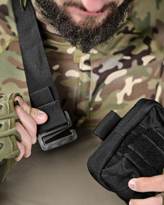 Сумка тактична через плече або на пояс чорна ДЛ6329 Одеса - фото 5