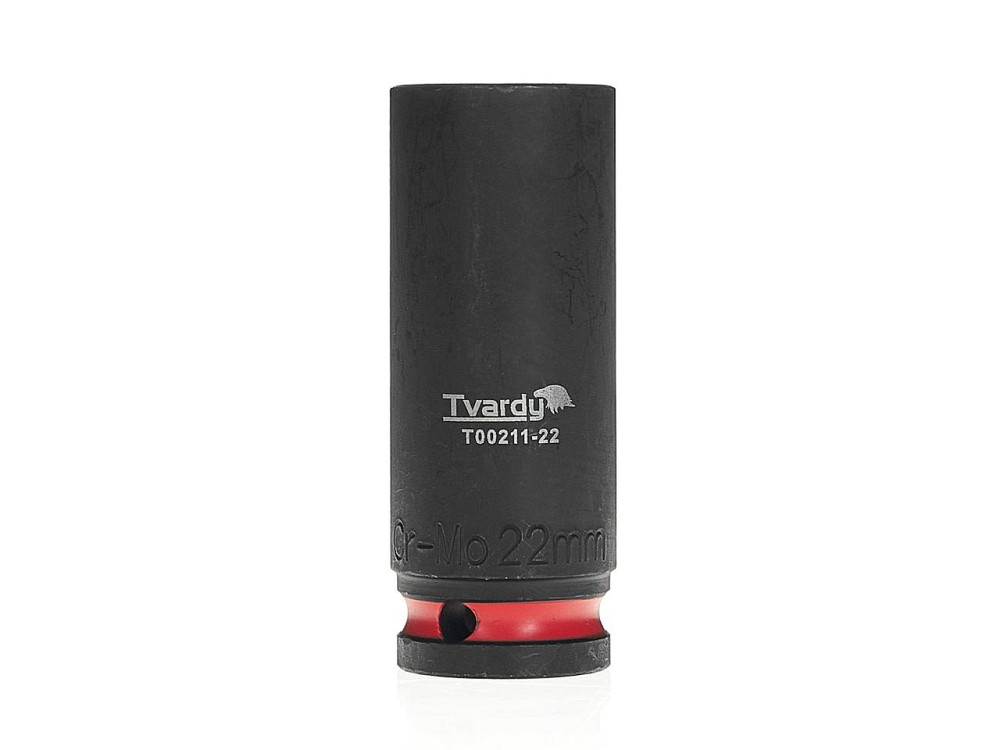 Головка ударна "Tvardy" з хром-молібденової сталі (Cr-Mo)  1/2"  6-гранна довга 22 мм Киев - изображение 1