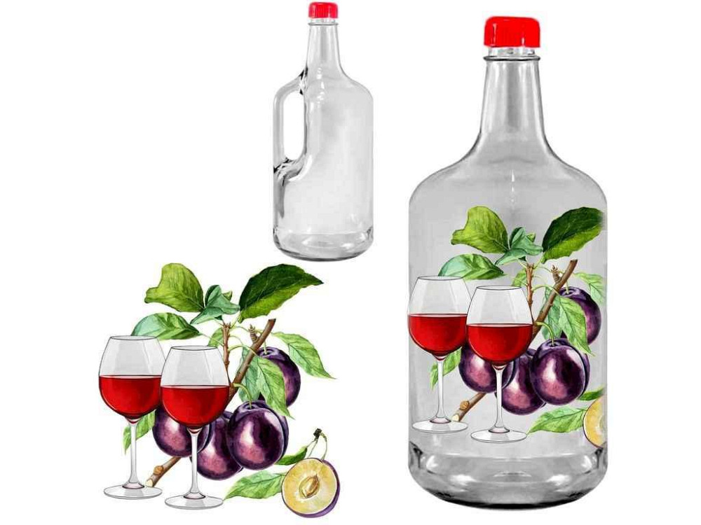 Бутиль 1,75л з кришкою 47265 Слива ТМ FARGLASS Київ - фото 1