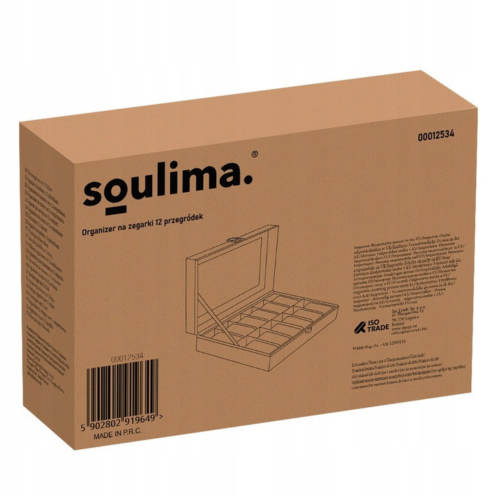 Шкатулка - органайзер для зберігання годинників 12 відділень Soulima (12534) Нововолинськ - фото 7