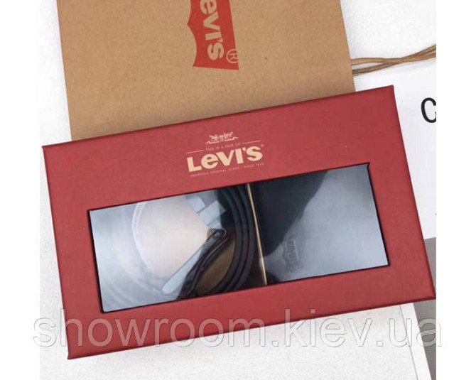 Мужской подарочный набор ремень и портмоне Levis (509) Киев - изображение 3