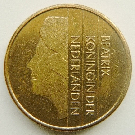 Нидерланды 5 гульденов 1995 Беатрикс (1980-2013) никель плакированный бронзой Полтава - изображение 1