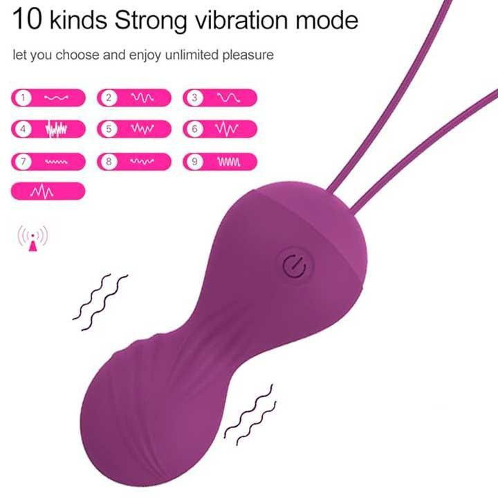 Вагінальні кульки Кегеля з вібрацією "Rewolution Rewobeads" — Фіолетовий Вінниця - фото 3