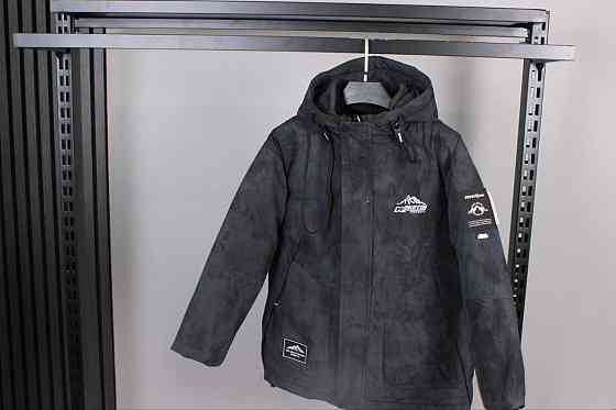 Подростковая зимняя куртка для мальчика варенка черная на холофайбере 158,164 Николаев