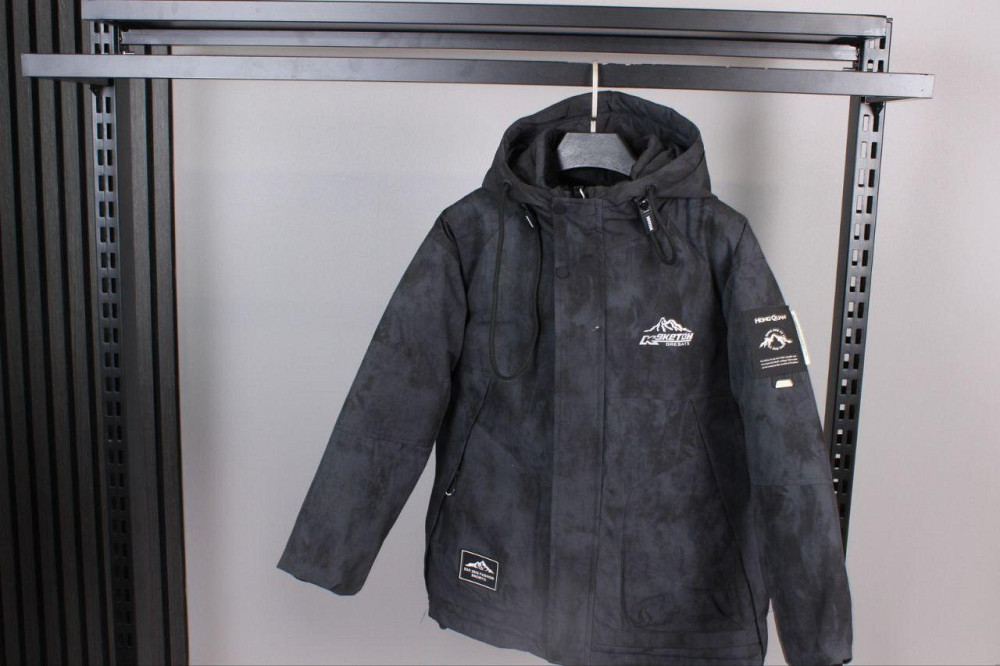 Подростковая зимняя куртка для мальчика варенка черная на холофайбере 158,164 Николаев - изображение 1