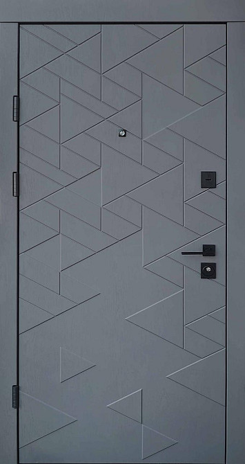 Вхідні двері Qdoors Ультра Фрост грифель структури софт біле дерево 850х2040 мм Київ - фото 1