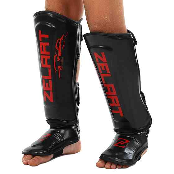 Защита голени и стопы для единоборств ZELART BO-1321 размер S-XL цвета в ассорт. Защита для боевых искусств Киев