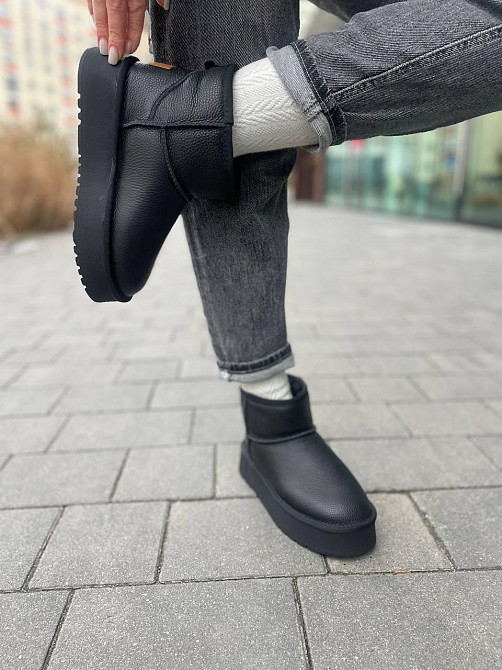 Hengji Угги жіночі HENGJI T33-1 чорні (зима, шкіра натуральна) (5756) 36 Коломыя - изображение 6