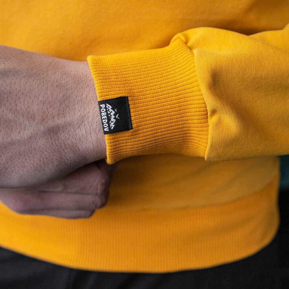 Світшот чоловічий однотонний жовтий Pobedov 001 Київ - фото 8